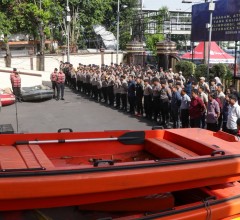Polres Metro Jakarta Timur Gelar Apel Kesiapsiagaan, Hadapi Potensi Banjir