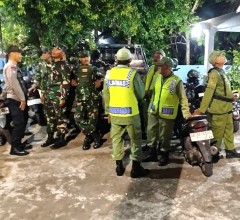Patroli Gabungan TNI-Polri Dan Linmas Jaga Stabilitas Keamanan Wilayah Juwiring