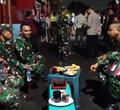 Koramil 01/Jatinegara Gelar Patroli/Siskamling Keliling Ciptakan Wilayah Aman dan Kondusif