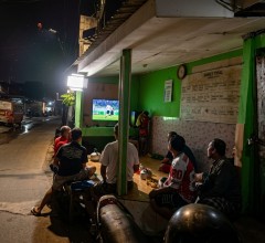 Nobar Bola Gembira Bersama Koramil 0901-05/Samarinda Utara