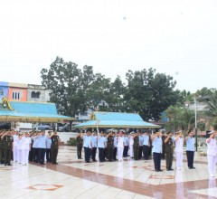 Danlanal Bintan Kobarkan Semangat Kepahlawanan, Ziarah Nasional HUT Ke-81 TNI di Pusara Bhakti
