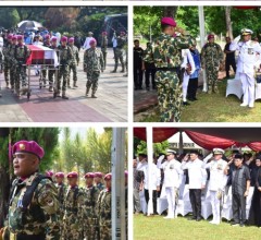 PANGKORMAR PIMPIN UPACARA PEMAKAMAN MILITER ALMARHUM LETJEN TNI MAR (PURN) SUHARTO DI TMPN KALIBATA
