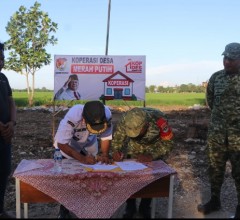 Dandim 0509/Kab. Bekasi Pimpin Peletakan Batu Pertama Koperasi Desa Merah Putih di Karangreja