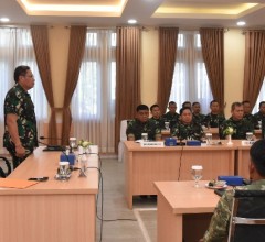 DANKODAERAL III TERIMA KEDATANGAN TIM AUDIT ITJEN TNI DI MAKODAERAL III