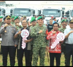 Kodim Klaten Bersama Forkopimda Serahkan 90 Truk Dan 180 Kendaraan Roda Tiga, Perkuat Koperasi Desa 