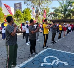 Danramil 01/Kota Klaten Hadiri Senam Bersama Forkopimcam Klaten Tengah, Dorong Sinergi Dan Hidup Seh