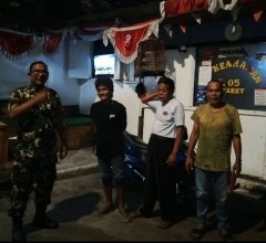 Jaga Kampung, Babinsa Ronda Bersama Warga