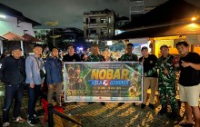 Babinsa Koramil 0901-02/SPNG Monitoring Nobar Piala Dunia 2026 di Kawasan Citra Niaga
