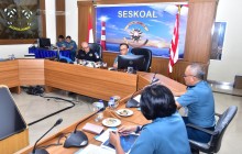 SESKOAL MENERIMA KUNJUNGAN PAGUYUBAN HIU KENCANA DALAM RANGKA PERSIAPAN SEMINAR NASIONAL