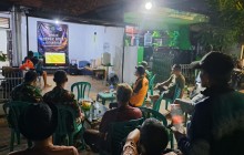 Memupuk Semangat kebersamaan, Kodim 0504/JS Gelar Nobar Sepak Bola 