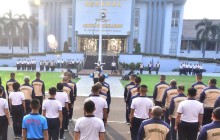 SIAP BERTANDING, SESKOAL MELEPAS KONTINGEN MENUJU PEKAN OLAHRAGA ANGKATAN LAUT