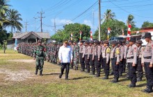 Prajurit Lanal Bintan Ikuti Upacara Pembukaan TMMD Ke-129 Kodim 0315/TPI di Desa Busung