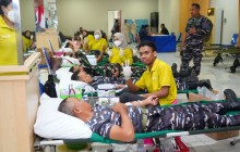 SETETES DARAH UNTUK NEGERI, DANKODAERAL III HADIRI AKSI DONOR DARAH SERENTAK