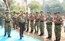 Menhan RI Kunjungi Yonif TP 942/AW, Tegaskan Prajurit TNI Harus Menjadi Kekuatan yang Dicintai Rakya