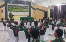 Inspektur Pusterad Berikan Pengarahan Wasgiatnister kepada Prajurit Kodim 0901/Samarinda