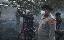 Lanal Banjarmasin Bersama Forkopimda Kalsel Bersinergi Tinjau Posko Karhutla