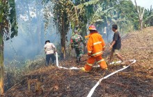 BABINSA KORAMIL 0901-02/SPNG TERJUN PADAMKAN KEBAKARAN LAHAN DI GUNUNG LINGAI