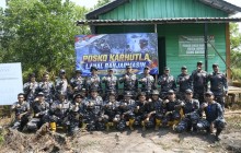 Danlanal Banjarmasin bersama Dankodaeral XIII Lakukan Peninjauan Karhutla