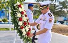 Semangat Juang Tak Pernah Padam, Danlanal Bintan Pimpin Ziarah Rombongan Peringati HUT Ke-81 TNI Ang