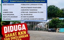 Pembangunan Lapangan Futsal Rp484 Juta di Pasar Kemis Jadi Keluhan Warga, Diduga Sarat KKN