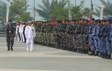 Lanal Bintan Sukses Selenggarakan Upacara HUT Ke-81 TNI Provinsi Kepri
