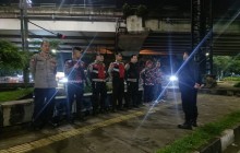 Pengamanan Posko Terpadu Anti Tawuran Digelar di Bawah Flyover Pasar Rebo