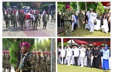 PANGKORMAR PIMPIN UPACARA PEMAKAMAN MILITER ALMARHUM LETJEN TNI MAR (PURN) SUHARTO DI TMPN KALIBATA