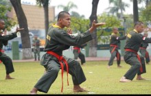 Ujian Kenaikan Tingkat sabuk hitam PSM prajurit Jajaran Kodam Jaya di Korem 051/WKT