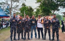 Prajurit Lanal Bintan Ikuti Tracking Gunung Bintan Dalam Rangka HUT ORARI Ke-4