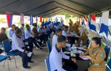 Peduli Kesehatan, Prajurit dan Jalasenastri Lanal Bintan Ikuti Skrining PTM dan Cek Kesehatan Gratis