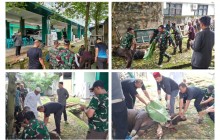 Kodim /Samarinda Gelar Penyembelihan Hewan Kurban Iduladha di Makodim