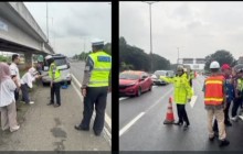 Polantas Karib Kompol Darmawati Berikan Edukasi Keselamatan kepada Pengguna Jalan Tol 
