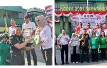 Kodim 0901/Samarinda Berikan Hadiah kepada Pemenang Lomba Kreatif Kampung Merah Putih