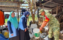 Gerakan Serentak PSN Desa Pereng Klaten, Babinsa Prambanan Ajak Warga Cegah DBD