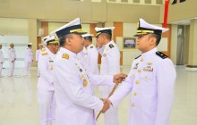 DANSESKOAL PIMPIN LAPORAN KENAIKAN PANGKAT PERWIRA TNI ANGKATAN LAUT