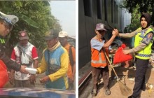 Polisi Bersama Masyarakat Jumat Berkah Bersama Induk  PJR BSD Korlantas Polri Perkuat Kedekatan Deng