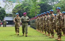 PANGKORMAR SAMBUT KEPULANGAN SATGAS BGC TNI KONGA XXXIX-G MONUSCO