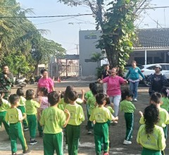 Senam Bersama, Tumbuhkan Semangat dan Kedekatan Anak Panti dengan TNI