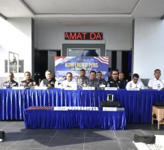TIM GABUNGAN TNI AL GAGALKAN UPAYA PENYELUNDUPAN RATUSAN LIQUID VAPE MENGANDUNG NARKOTIKA
