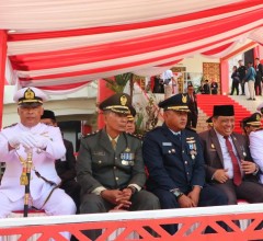 Posal dan Posbinter Jajaran Lanal Bintan Turut Meriahkan Upacara HUT Ke-81 Kemerdekaan RI