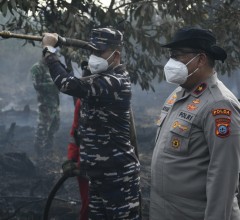 Lanal Banjarmasin Bersama Forkopimda Kalsel Bersinergi Tinjau Posko Karhutla