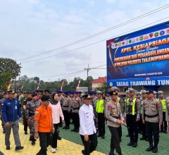 Lanal Bintan Hadiri Apel Kesiapsiagaan Pencegahan dan Penanggulangan Karhutla di Tanjungpinang
