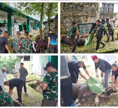 Kodim /Samarinda Gelar Penyembelihan Hewan Kurban Iduladha di Makodim