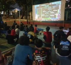 Nobar Spanyol vs Belgia, Korem 051/Wijayakarta Pererat Kebersamaan dengan Warga Cimanggis