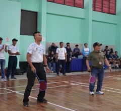 Semangat Sportivitas Warnai Pembukaan Turnamen Badminton Danlanal Cup Dalam Rangka HUT Ke-81 TNI AL