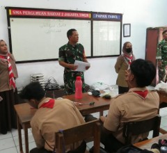 Babinsa Koramil 08/Duren Sawit Sosialisasikan Rekrutmen TNI AD Kepada Pelajar SMA Perguruan Rakyat-2