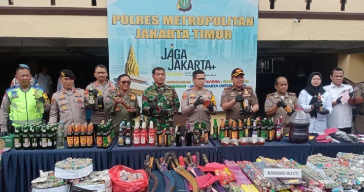 Operasi Pekat Polres Jakarta Timur di 27 wilayah Berhasil Amankan Narkoba, Miras, dan Petasan 