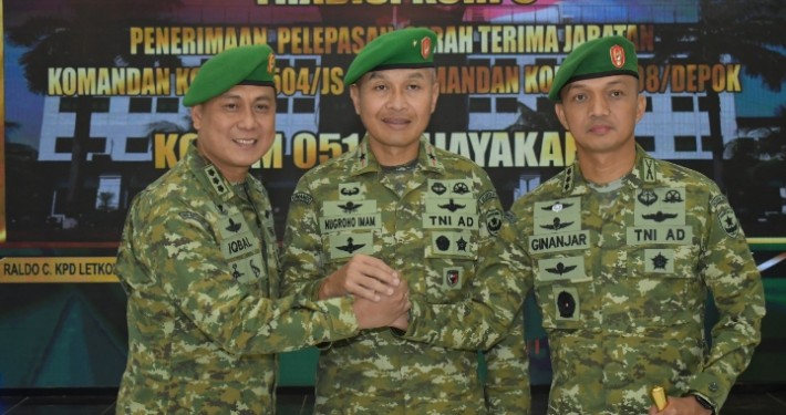 Danrem 051/Wkt Pimpin Sertijab Dua Dandim di Depok