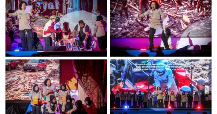 Seniman Yang Juga Budayawan Betawi, Dr Syaiful Amri Bacakan Puisi HUT TAGANA Ke 22